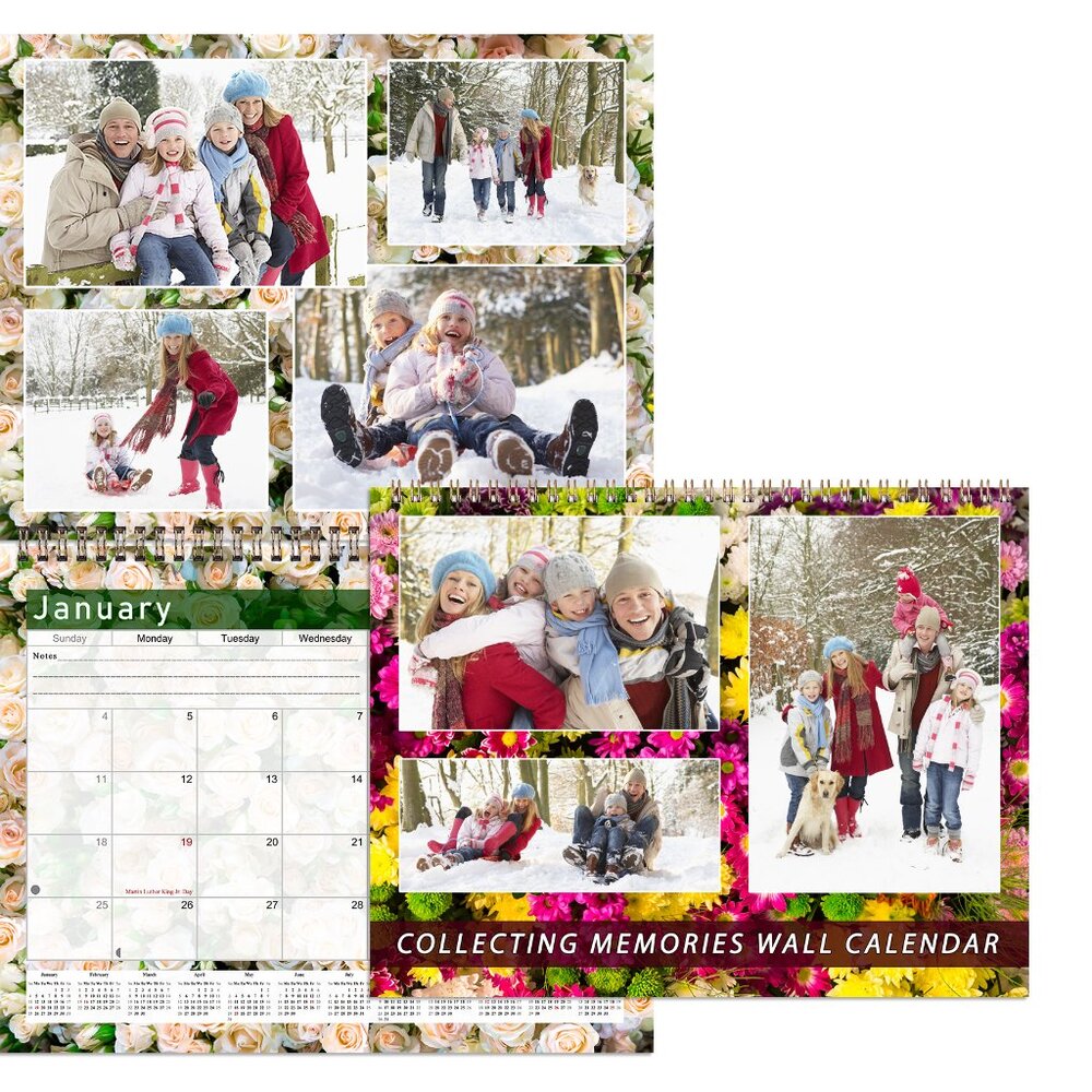 2027 Scrapbook Wall Calendar Spiral-bound - 12 Months Desktop #012